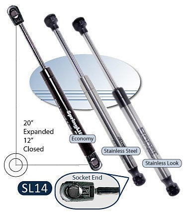 Attwood SL2405 Gas Spring (15 Lbs) - Marine Hatch & Locker Lift Support Replacement
