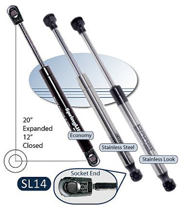 Attwood Marine Gasdruckdämpfer SL1–20–5 – Edelstahl-Gasfeder Für Luken, Livewells & Boote, Salzwasserbeständig