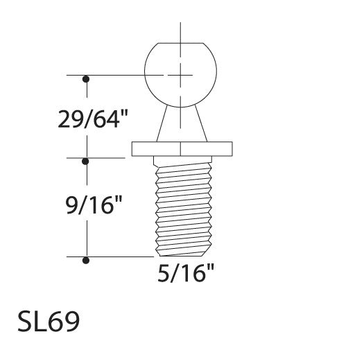 Threaded Studs with 10MM Ball End - BacktoBoating