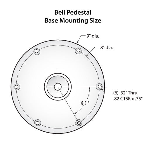 238 Fixed Height Bell Pedestals - BacktoBoating